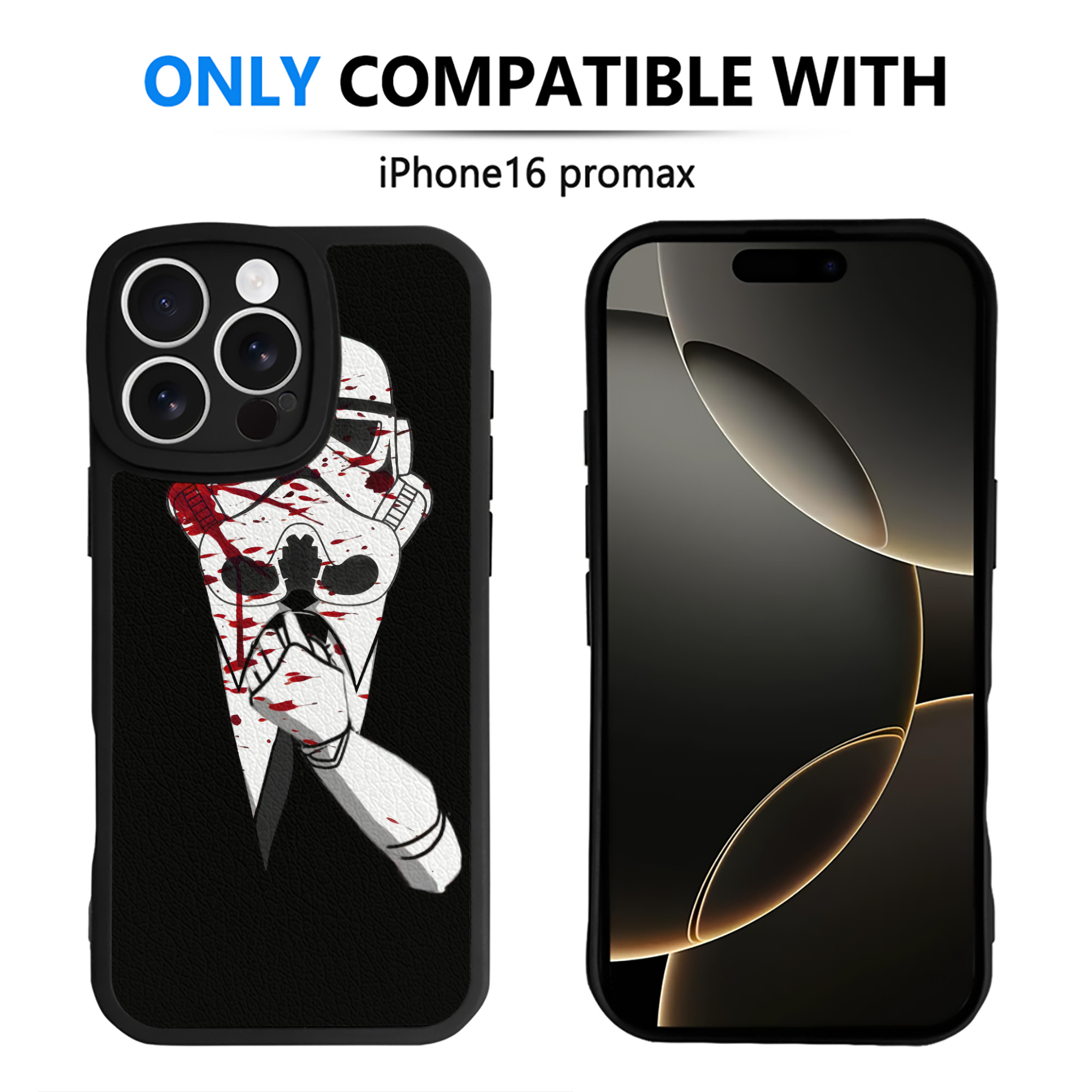 （画像用） スター・ウォーズ Star Wars 【iPhone 16シリーズ対応】シリコンスマホケース（レザー調） 材質：シリコン